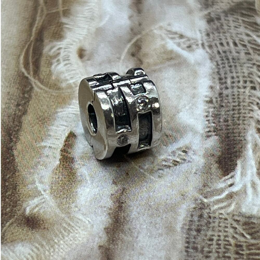 Pandora Sparkling Abstract CZ Clip Charm